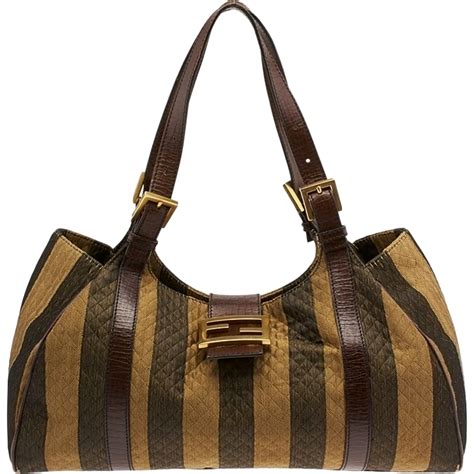 fendi vintage pequin bag|Fendi monogram baguette bag.